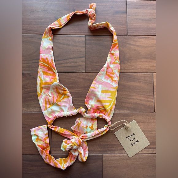 Stone Fox Swim Rico Bikini Top Hot Tropix Size XS - Picture 2 of 8